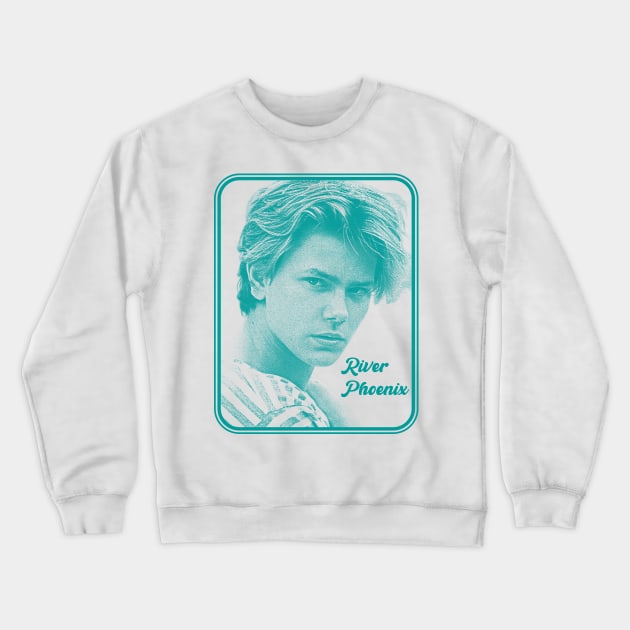 River Phoenix // 90s Aesthetic Design Crewneck Sweatshirt by Knockbackhaunt